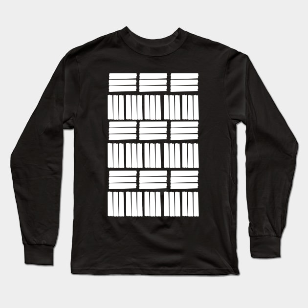 White Fences Long Sleeve T-Shirt by Swadeillustrations